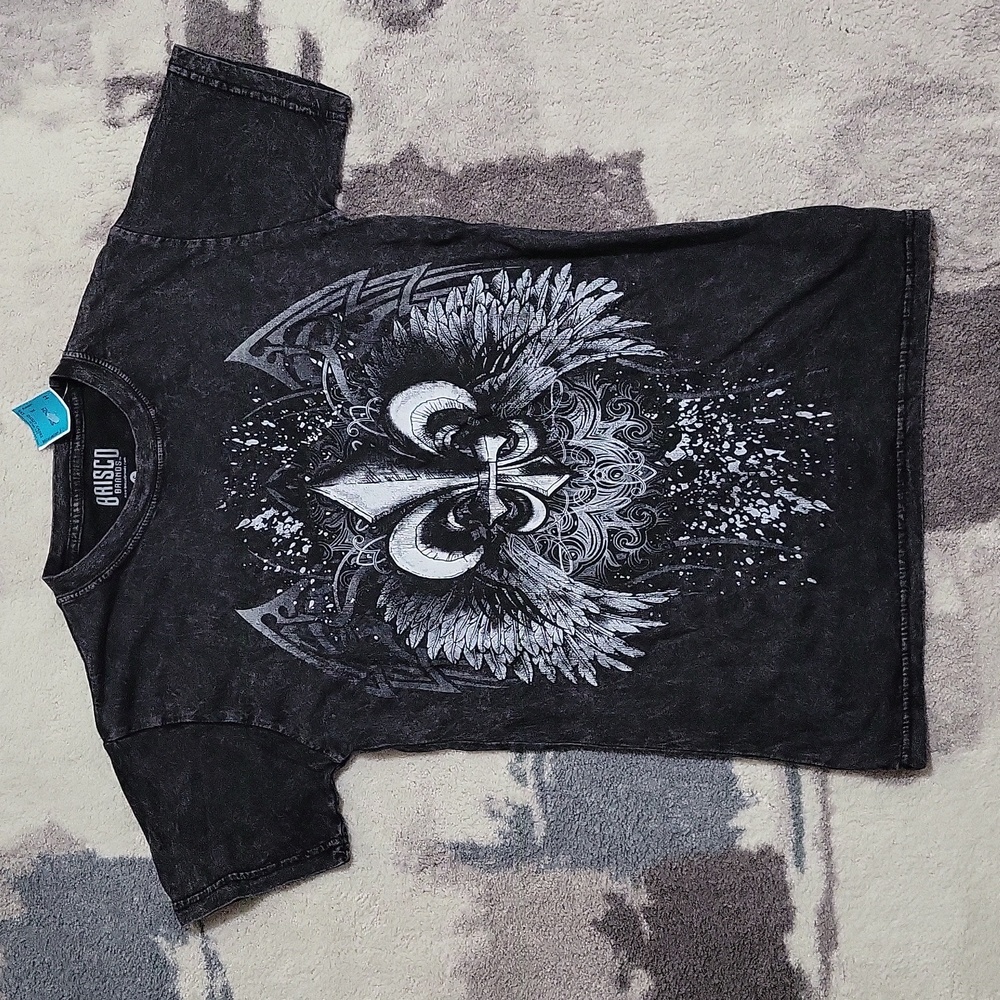 Brisco Cotton Fleur-de-lis Graphic Tee Shirt